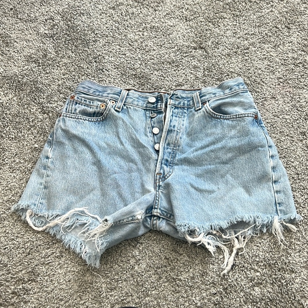 Distressed Levi shorts